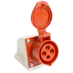 Розетка О/У STEKKER 3P+PE 16A IP44 ST-114 RST16-114-44 49434