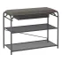 Полка для обуви Гранада 23В НБК 2 полки, 65х31х50см с сиденьем графит (272836)