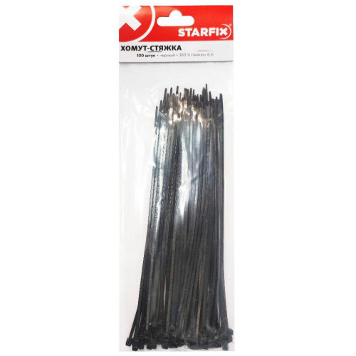 Стяжка кабельная STARFIX 4,8х400 черная (SMP-55326-100)