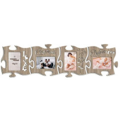 Фоторамка-пазл 043-P 25х25см 4шт дуб