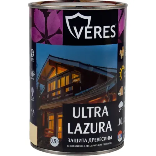 Декоративная пропитка для дерева Veres Ultra Lazura №29 Калужница 0,9 л
