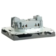 Розетка 2P ЭМИЛИ шторки черный RST16-5109-05