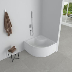 Поддон акриловый EVA GOLD 90х90х40см полукруглый с сифоном EG230021