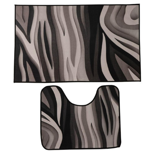 Набор ковриков для ванной и туалета 2шт ДОЛЯНА 50х80см+50х40см Песок (7069447)