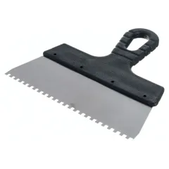Шпатель СИБРТЕХ зубчатый нерж. 200 мм/4мм (85456)