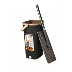 Набор для уборки VEPSMANN швабра+ведро (отжим) графит (901495)