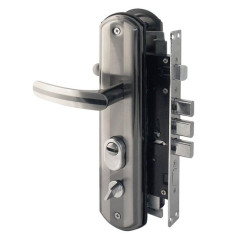 Замок врезной №200-68 ЭКО П мат. хром/черн. никель НОРА-М(16406)