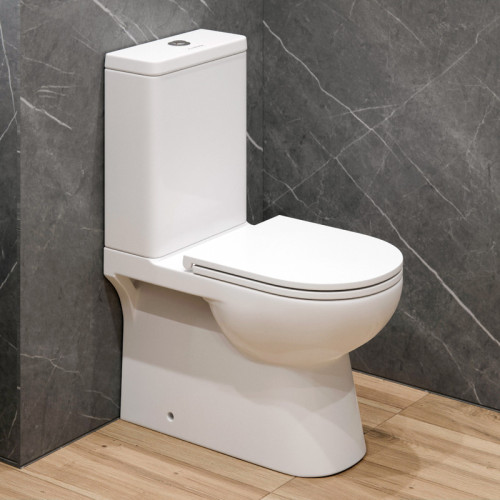 Унитаз-компакт EVA GOLD A8060 тонкое сиденье ДП, безободковый