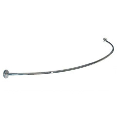 Карниз для ванной хром парус 1,1х1,7 м цельнометаллический (941)