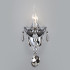 Светильник настенный EUROSVET 10103/1 хром/дымчатый хрусталь Strotskis