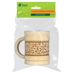 Кружка точеная 0,5л Бочонок 