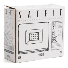 Прожектор (LED) 10Вт 900лм дневн. 6500К IP65 чёрный SAFFIT SFL90-10