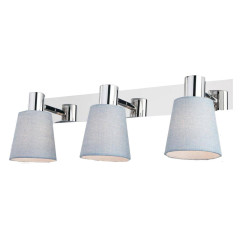 Светильник настенный EUROSVET 20080/3 хром/голубой(8м2)