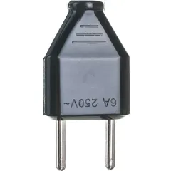 Вилка Navigator 2P прямая 6А черная NCA-PL07-6A-X-BL (61714)