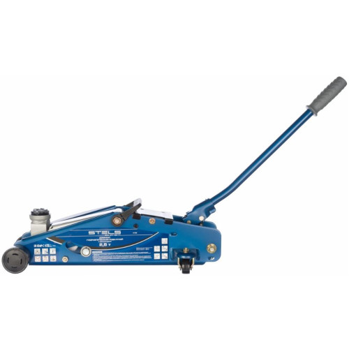 Домкрат подкатной STELS  2,5т с фиксатором, 140-385 мм, кейс (51132)