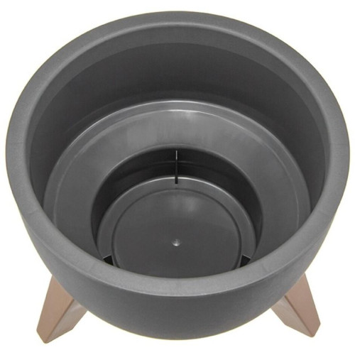 Кашпо IDEA Флориан графит 25х18,5см 4,2л (М 3186)