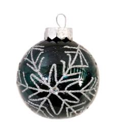 Шары новогодние набор 3шт 8см 