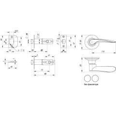 Защелка DK620 CP-PS (6020 CP-P) (без фик.) хром (34641) (PUNTO)