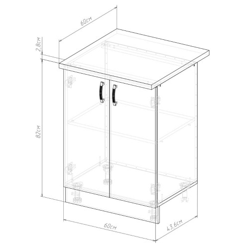 Стол рабочий EVA GOLD 60 кашемир