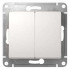 Выключатель 2-кл GLOSSA белый GSL000151 (458712)