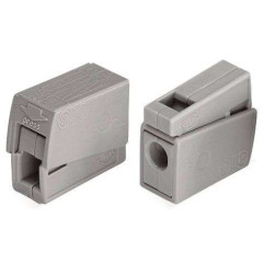 Клемма безвинт. с пастой для св-ков 2х0.5-2.5мм (медь-26A, алюм.-16A) WAGO (31036)