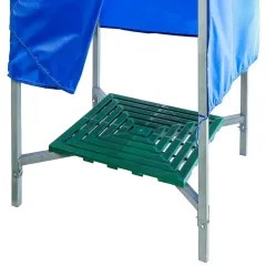 Душ садовый (бак антикор. 128 л с ЭВН, стойки, шторки ПВХ, поддон) (243821)