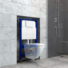 Комплект инсталляция EVA GOLD (инсталляция 545, кнопка чёрная 4, унитаз чёрный K703BM)