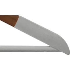 Вешалка-плечики Leonord деревянная, флокированная 44,5см темно-коричневый (107908)