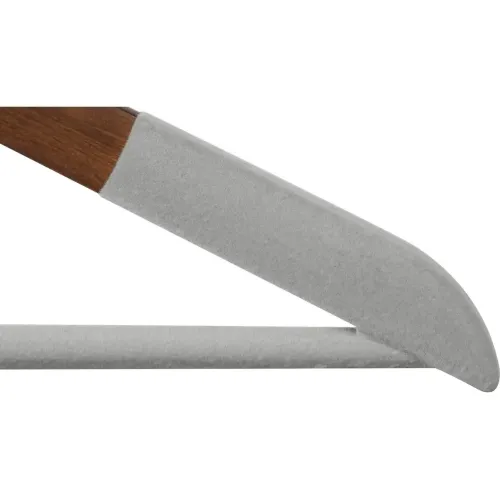 Вешалка-плечики Leonord деревянная, флокированная 44,5см темно-коричневый (107908)