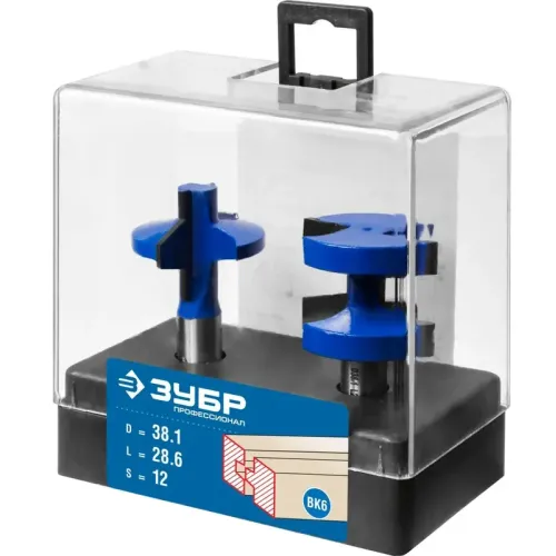Фреза ЗУБР 38.1 x 28.6 мм, хвостовик 12 мм, 2 шт (28731-38.1-H2)