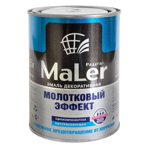 Эмаль молотковая РАДУГА-МАЛЕР перламутровая-белая 0,8 кг