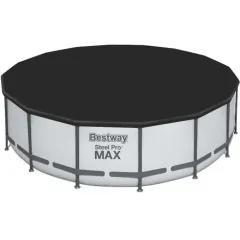 Бассейн каркасный Bestway Steel Pro Max 488х122см, 19480л, фил.-насос 5678л/ч, лестница, тент 5612Z BW