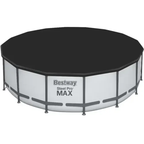 Бассейн каркасный Bestway Steel Pro Max 488х122см, 19480л, фил.-насос 5678л/ч, лестница, тент 5612Z BW
