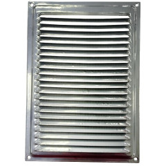 Решетка металлическая с сеткой 170*240ВР серебро