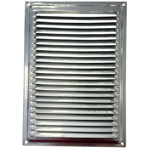 Решетка металлическая с сеткой 170*240ВР серебро