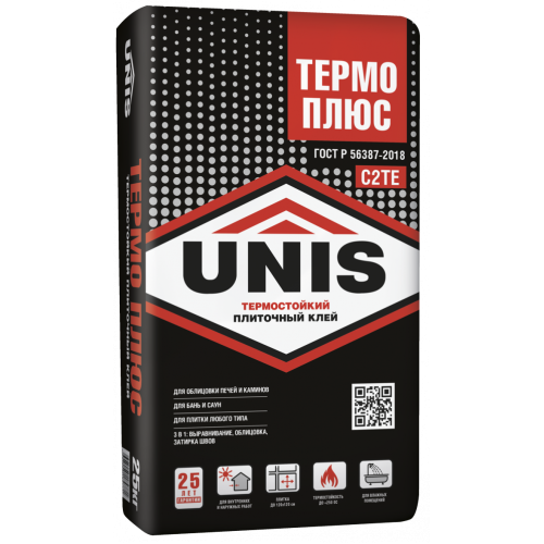 Клей д/плитки UNIS Термо Плюс 25кг