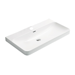 Умывальник мебельный 80 Pearl с отв., белый