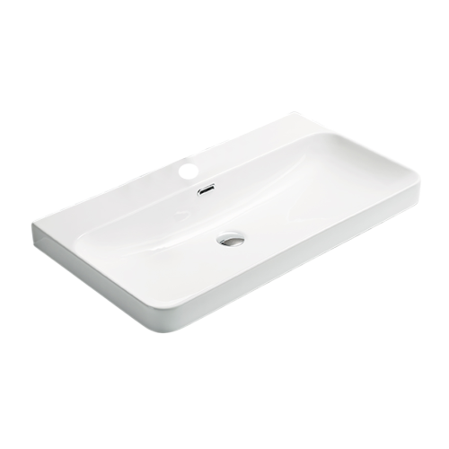 Умывальник мебельный 80 Pearl с отв., белый