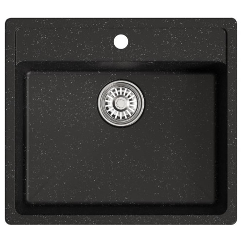 Мойка комп. MIXLINE ML-GM15 500х560x180мм, черная (308), сифон