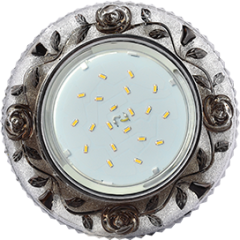 Свет. точ. ECOLA LD7071 GX53 Розы черный/хром FK53CREFB(622593)