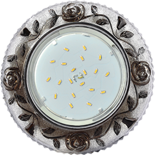 Свет. точ. ECOLA LD7071 GX53 Розы черный/хром FK53CREFB(622593)