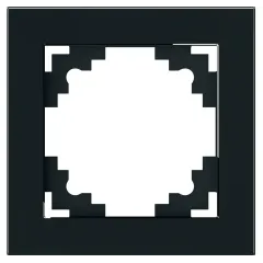 Рамка 1-пост Катрин стекло черный GFR00-7001-05