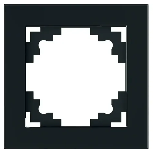 Рамка 1-пост Катрин стекло черный GFR00-7001-05