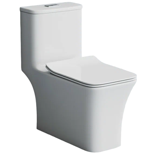 Унитаз-монолит EVA GOLD SM9615 сиденье ДП, безободковый, с гофрой и гибкой подводкой