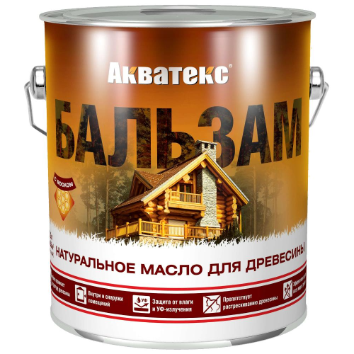 Бальзам Акватекс, натуральное масло для древесины ТИК 0,75л