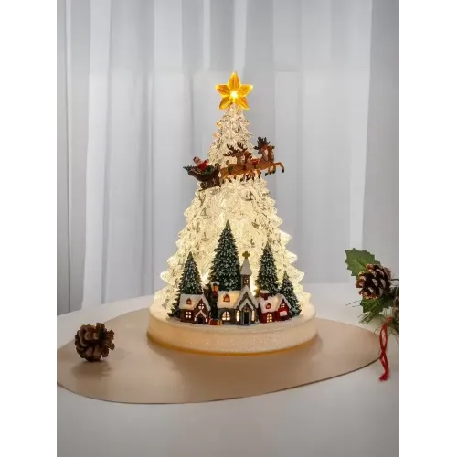 Фигурка декоративная Ёлка кристалл 21х21х31,5см (свет и музыка) Y4-9364 (502813)