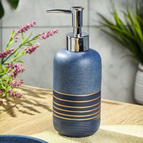 Дозатор для жидкого мыла полистоун, синий, RE0998DA-LD (435058)