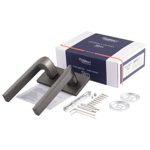 Ручки раздельные НОРА-М Slim 131K графит (18291)