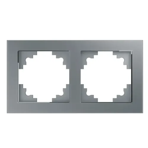 Рамка 2-пост Катрин стекло серебро GFR00-7002-03