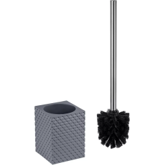 Ёрш для туалета напольный PERFECTO LINEA Stone Essensce серый